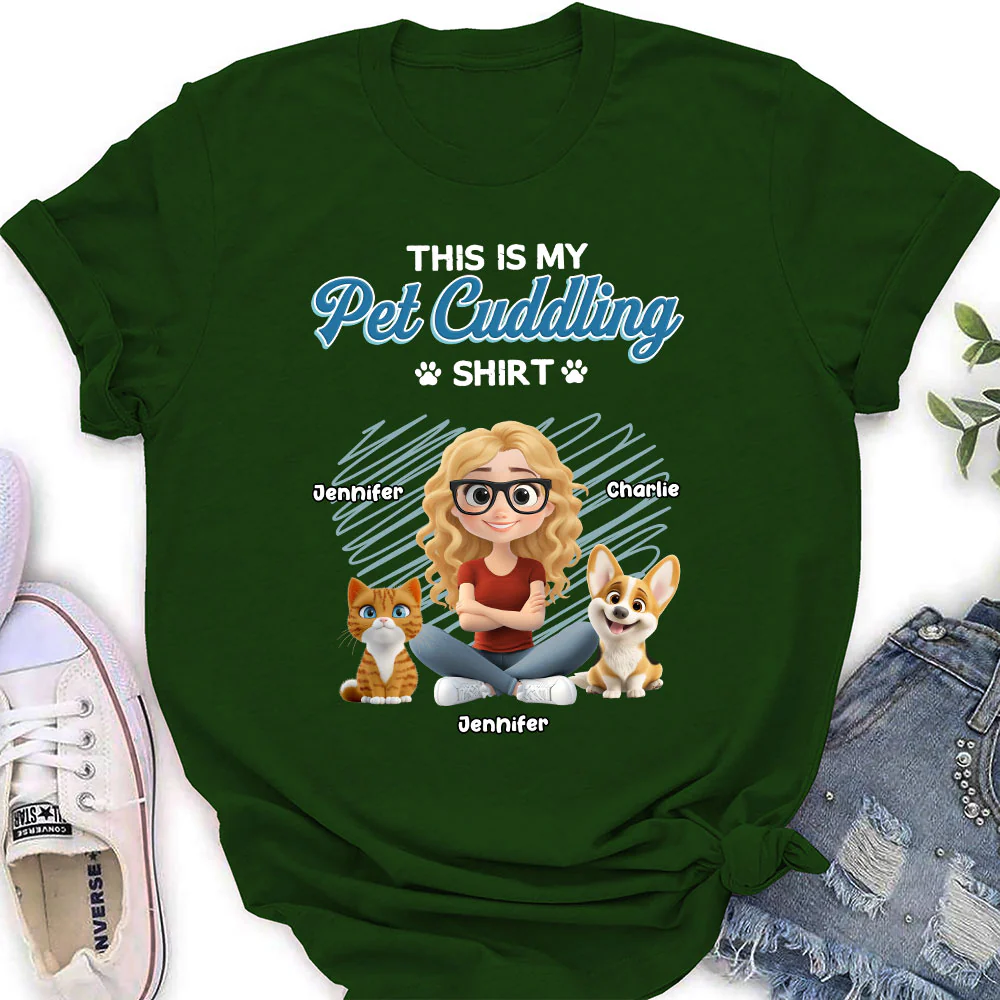 Our Cudding Cute Shirt Ver Pet - Personalized Custom Women's T-Shirt - Image 5