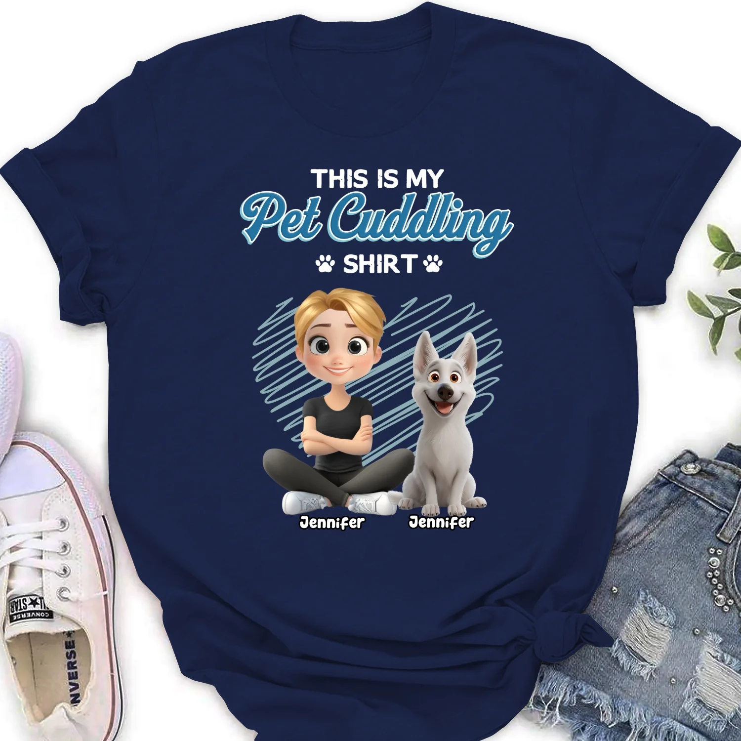 Our Cudding Cute Shirt Ver Pet - Personalized Custom Women's T-Shirt - Image 7