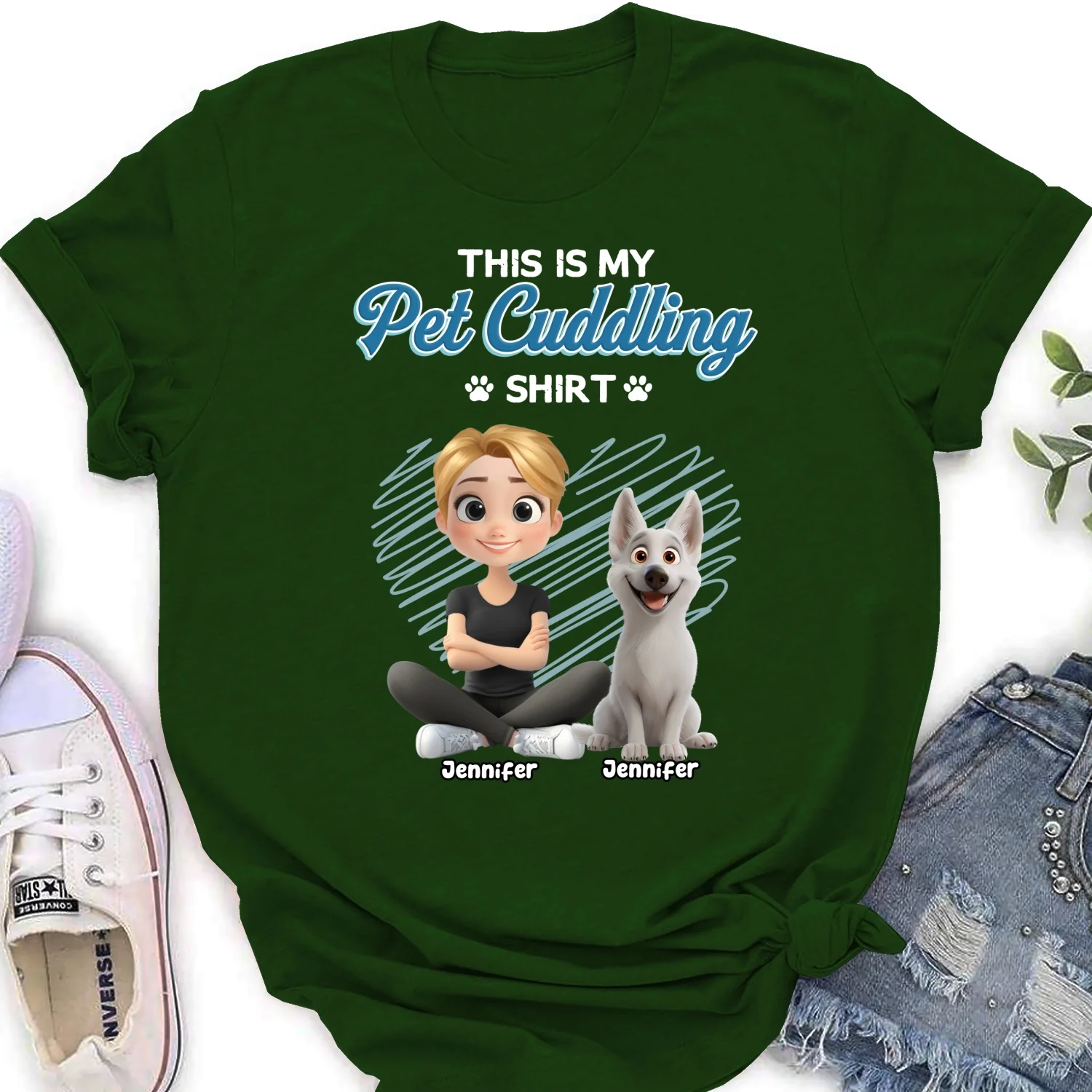 Our Cudding Cute Shirt Ver Pet - Personalized Custom Women's T-Shirt - Image 8