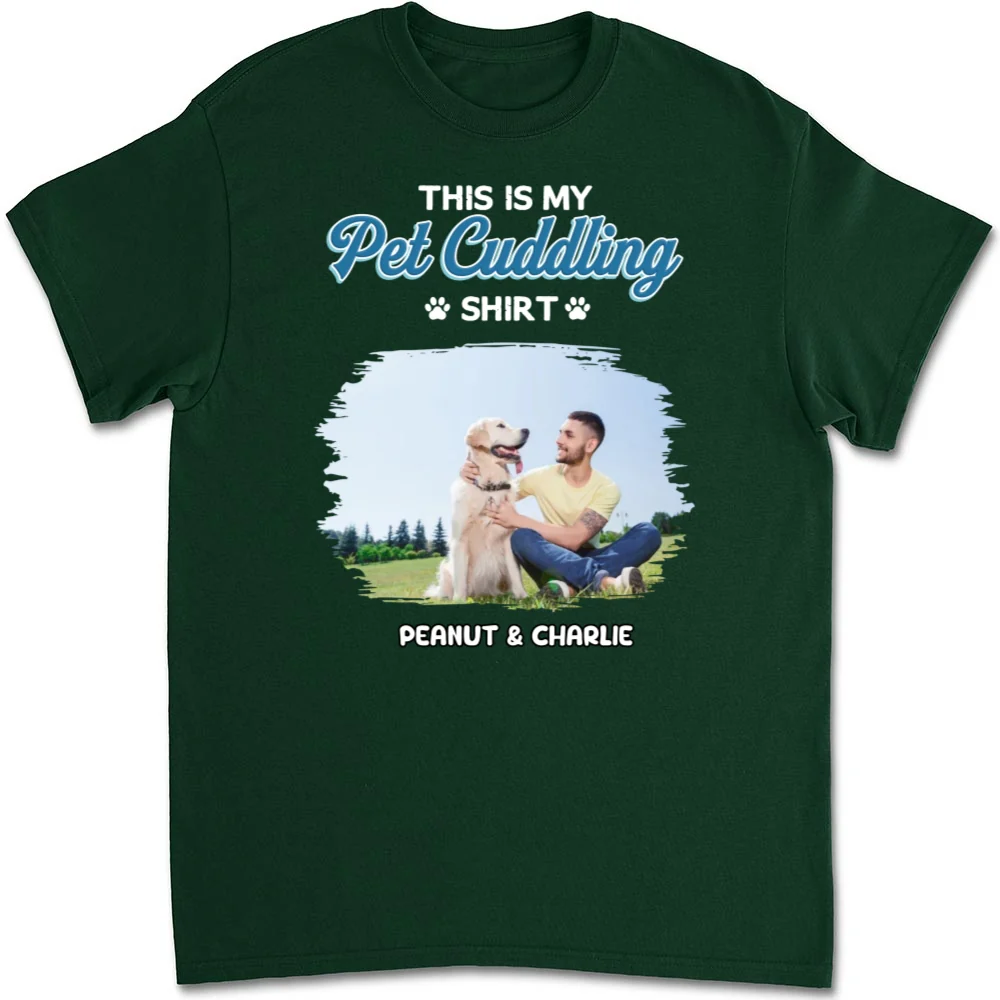 Our Cudding Cute Shirt Ver Pet Photo - Personalized Custom Unisex T-Shirt - Image 5