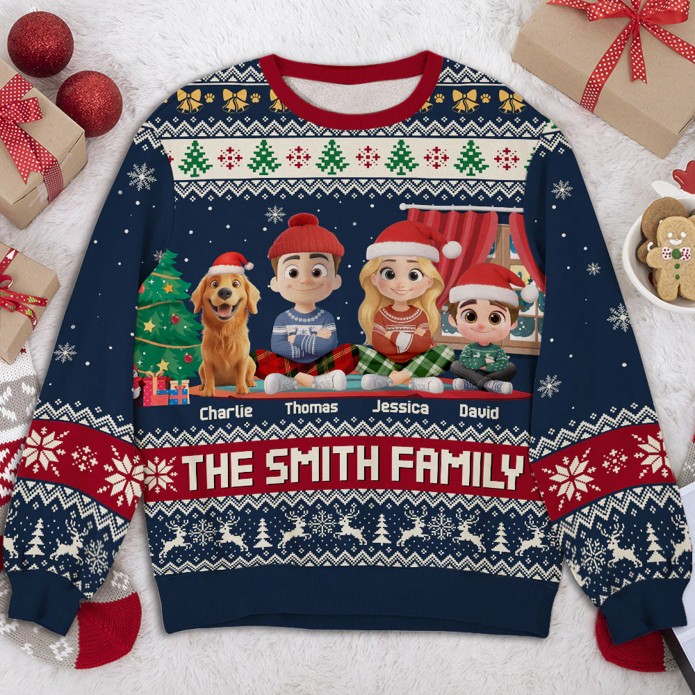 Our Family 2025 - Personalized Custom All-Over-Print Sweatshirt