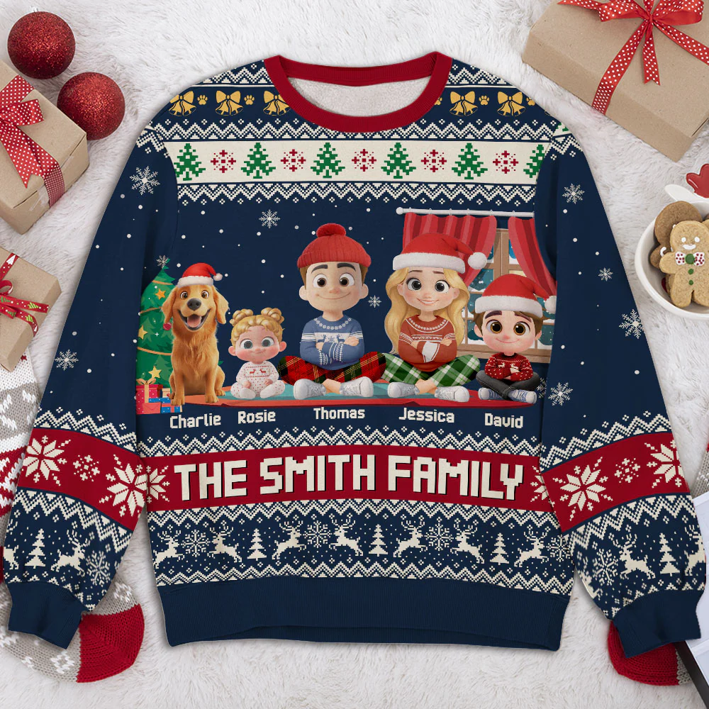 Our Family 2025 - Personalized Custom All-Over-Print Sweatshirt - Image 2