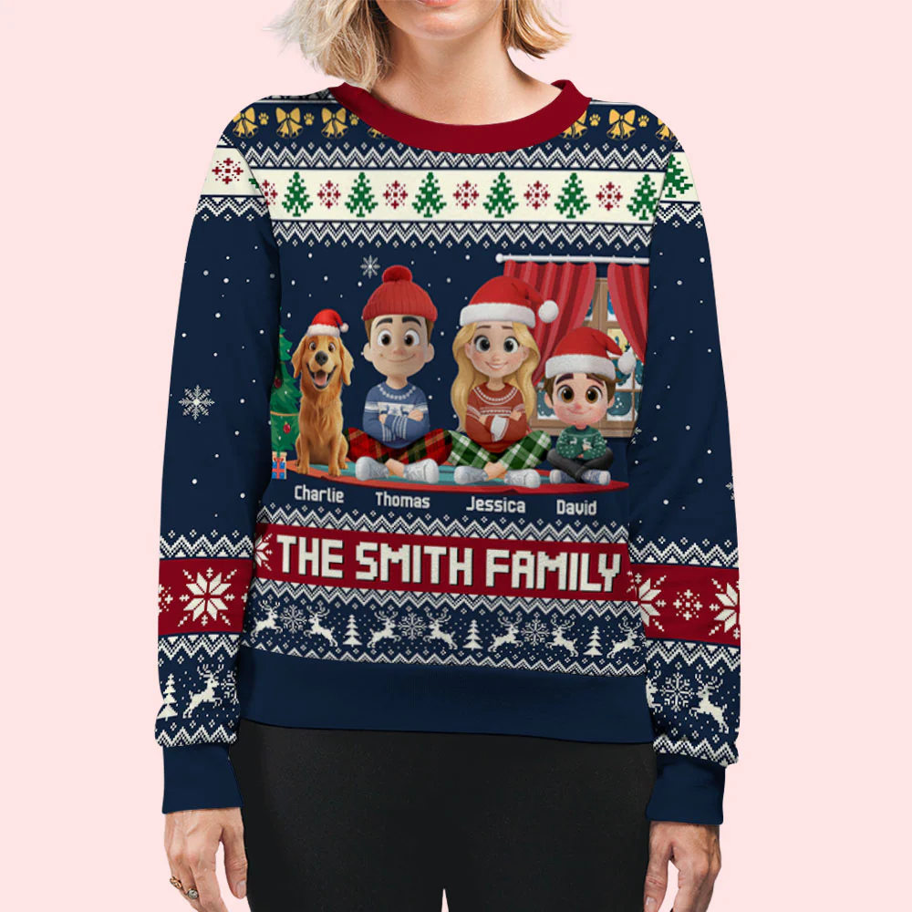 Our Family 2025 - Personalized Custom All-Over-Print Sweatshirt - Image 5