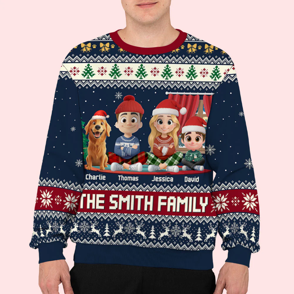 Our Family 2025 - Personalized Custom All-Over-Print Sweatshirt - Image 6