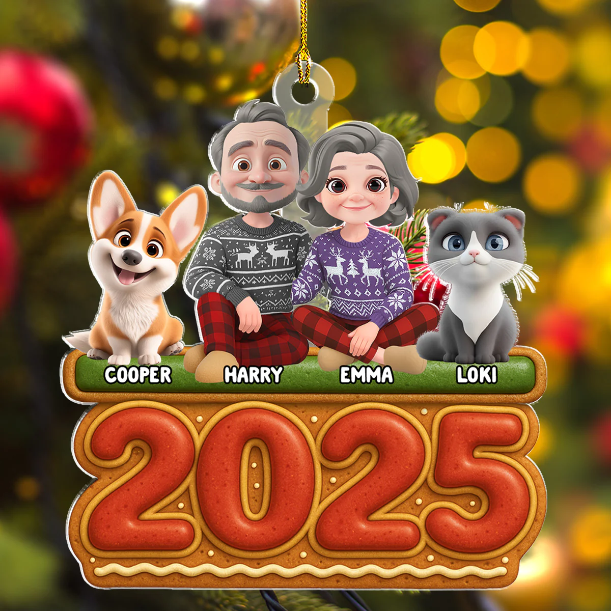 Our Family Cookies Pet Version - Personalized Custom Acrylic Ornament - Image 2