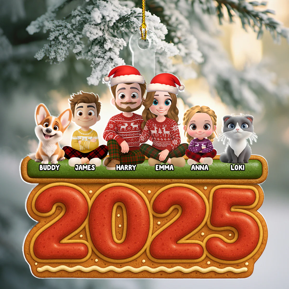Our Family Cookies Pet Version - Personalized Custom Acrylic Ornament - Image 3