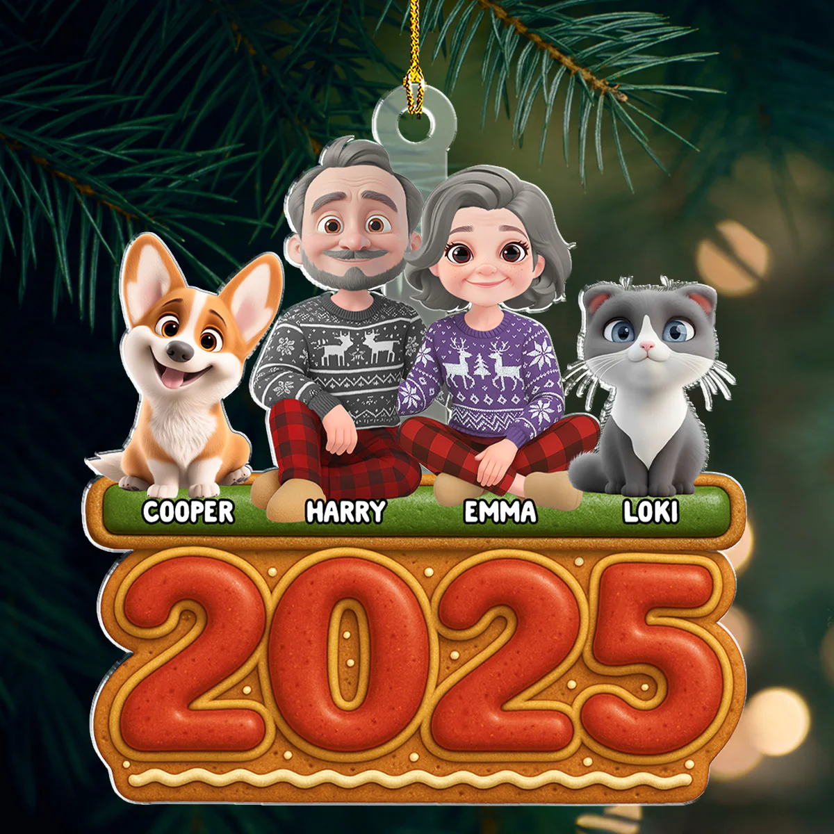 Our Family Cookies Pet Version - Personalized Custom Acrylic Ornament - Image 4