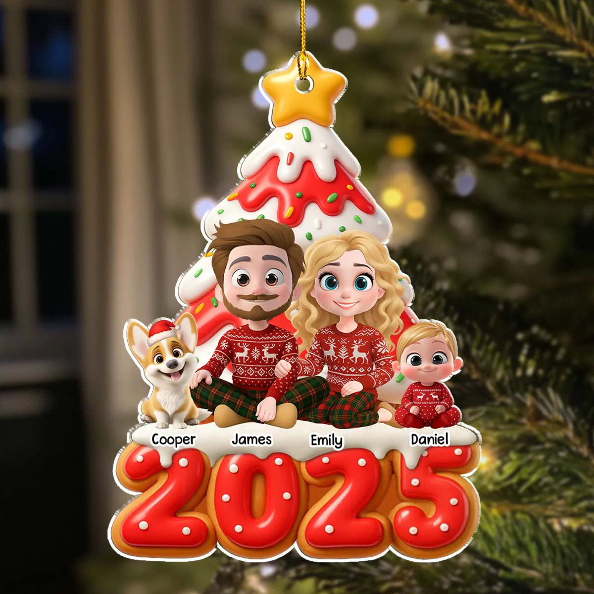 Our Family Is Sweet - Personalized Custom Acrylic Ornament - Image 2