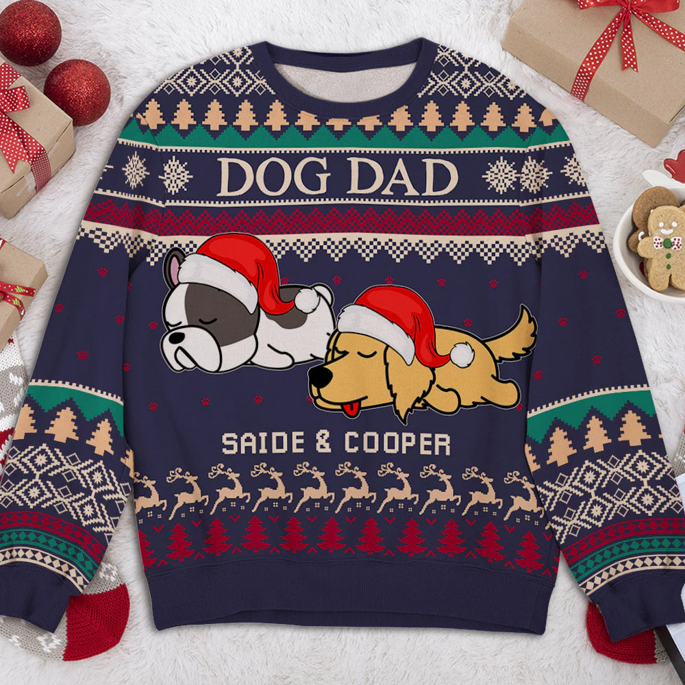 Our Happy Christmas - Personalized Custom All-Over-Print Sweatshirt - Image 2