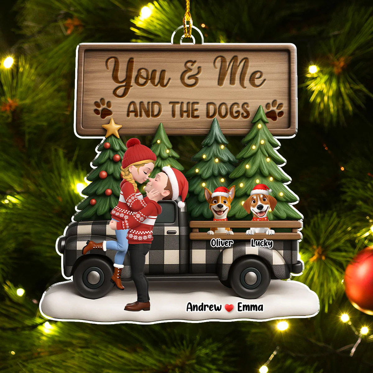 Our Little Family - Personalized Custom Acrylic Ornament - Image 2