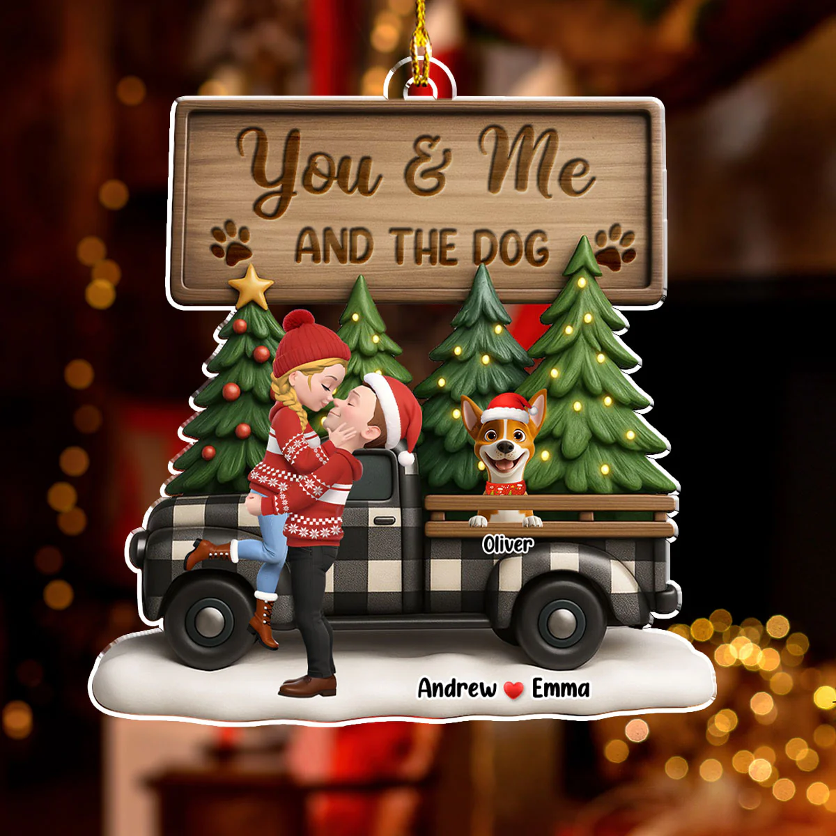 Our Little Family - Personalized Custom Acrylic Ornament - Image 3