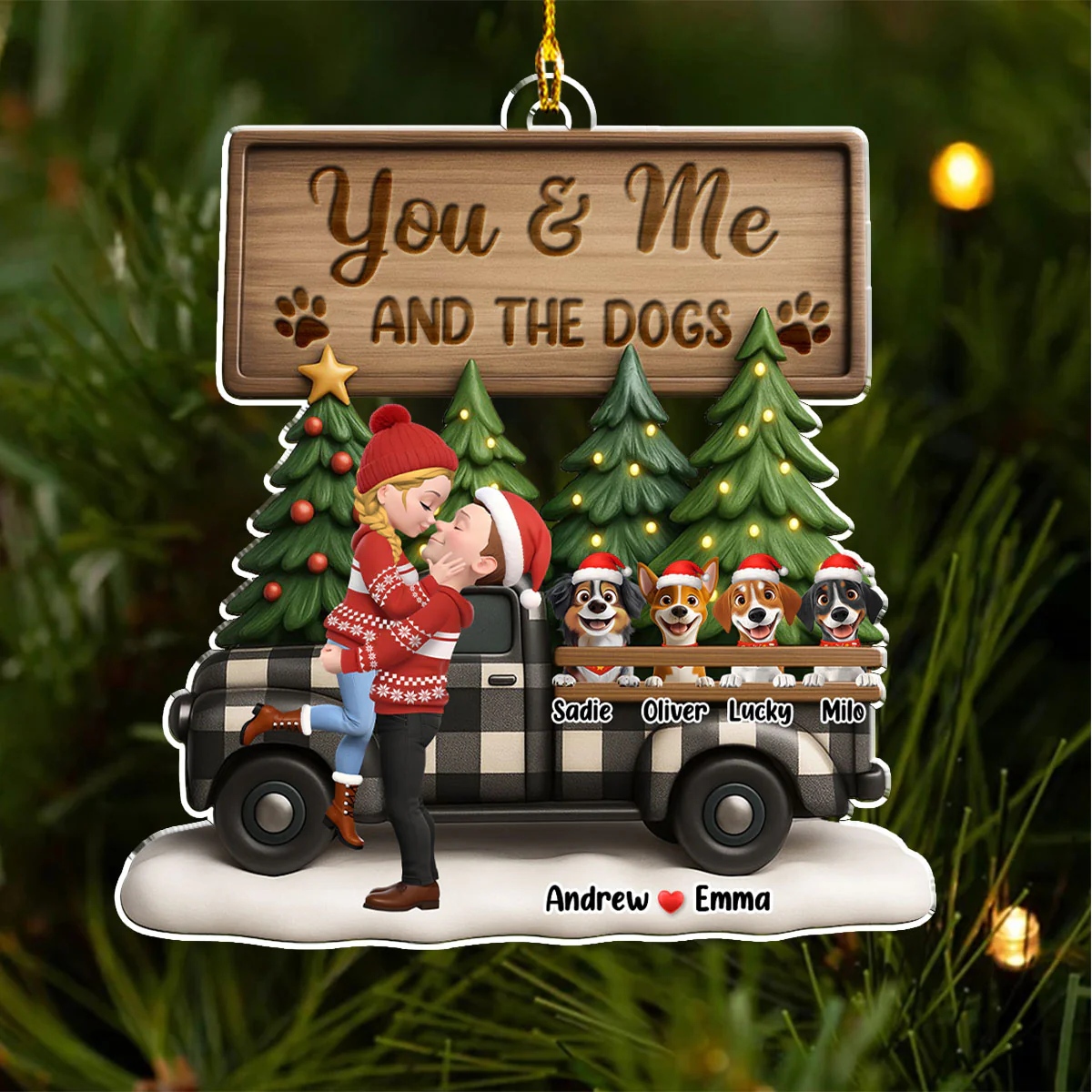 Our Little Family - Personalized Custom Acrylic Ornament - Image 5