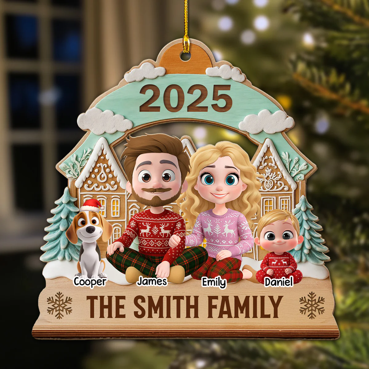 Our New Journey Begins Together - Personalized Custom 3D Effect Wood Ornament - Image 2