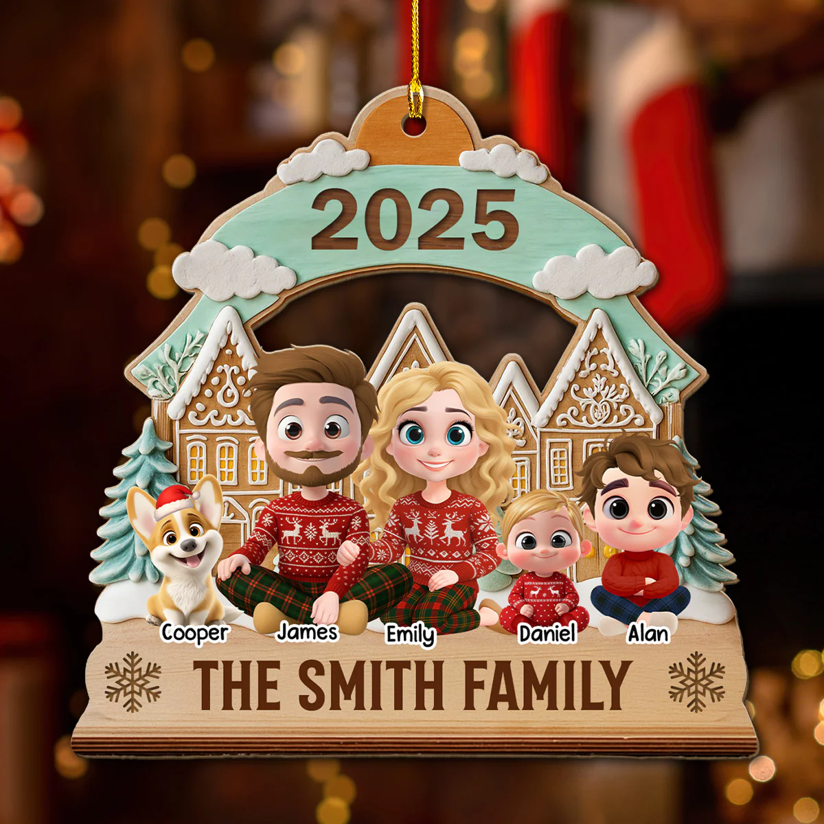 Our New Journey Begins Together - Personalized Custom 3D Effect Wood Ornament - Image 4