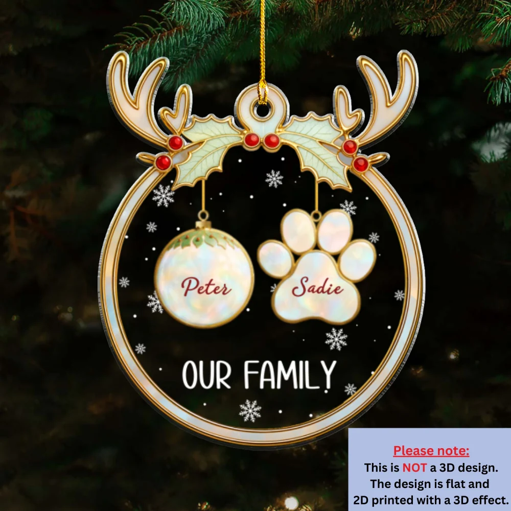Our New Year Family - Personalized Custom Acrylic Ornament - Image 6