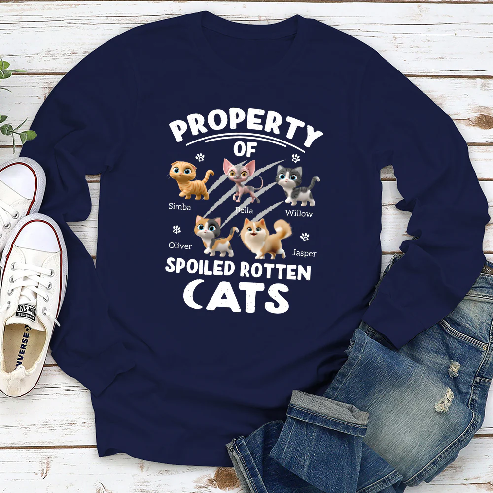 Our Official Property - Personalized Custom Long Sleeve T-shirt - Image 2