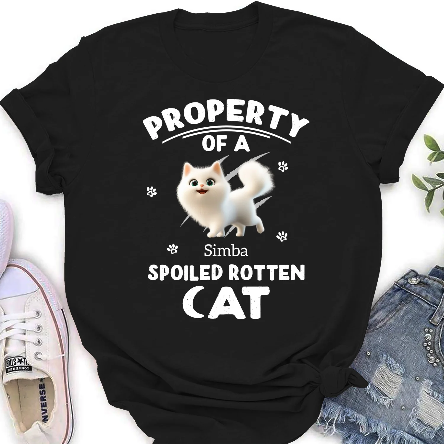 Our Official Property - Personalized Custom Women's T-shirt - Image 6