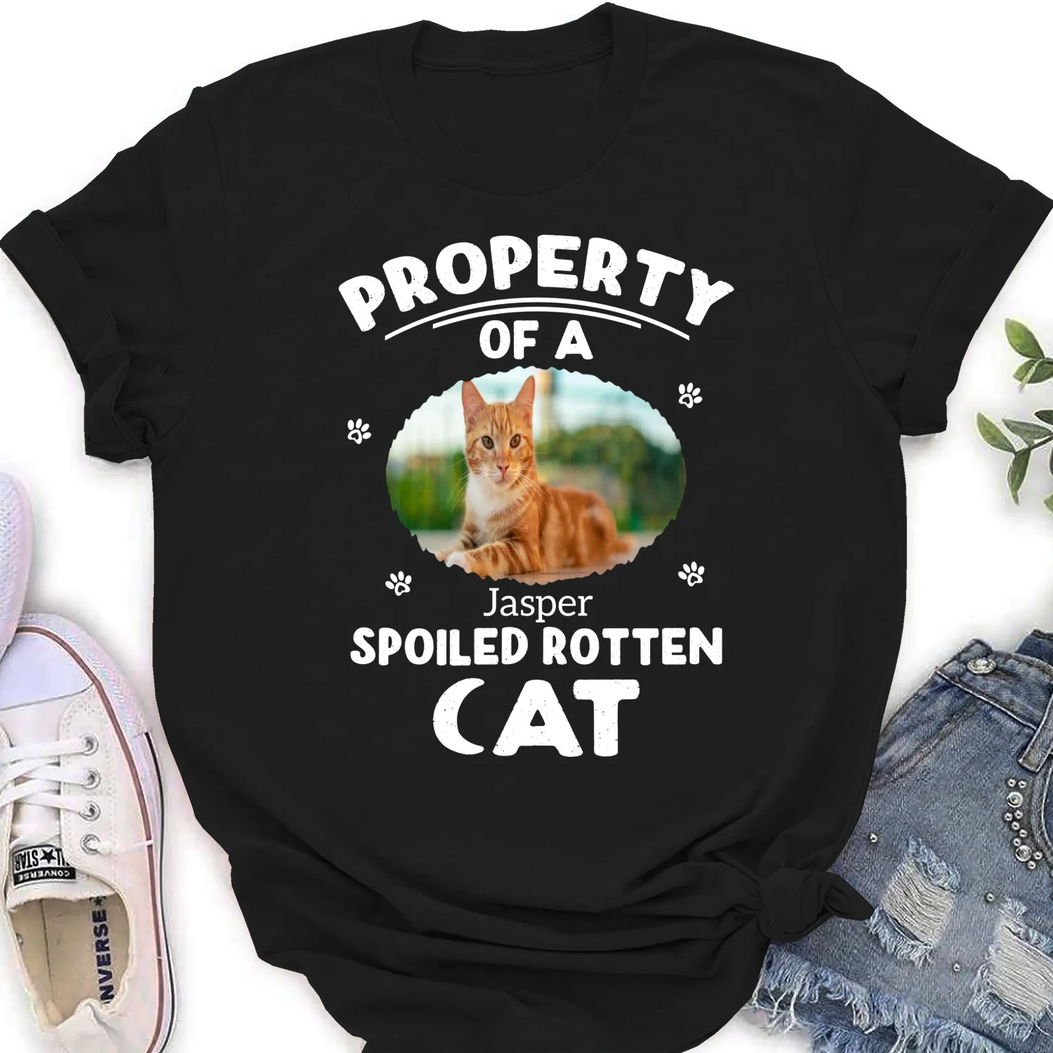 Our Official Property Photo - Personalized Custom Women's T-shirt - Image 6