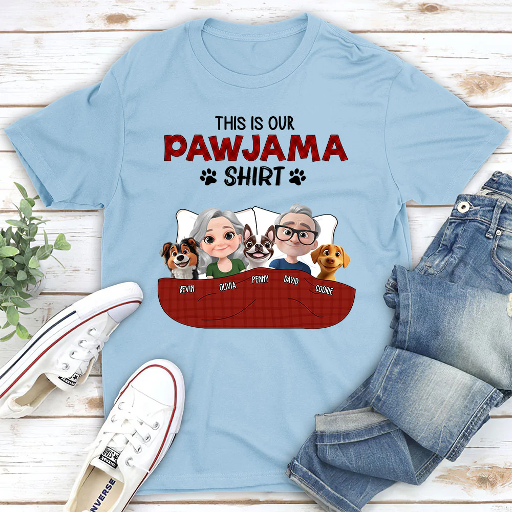 Our Pawjama Shirt New Style - Personalized Custom Unisex T-Shirt - Image 3