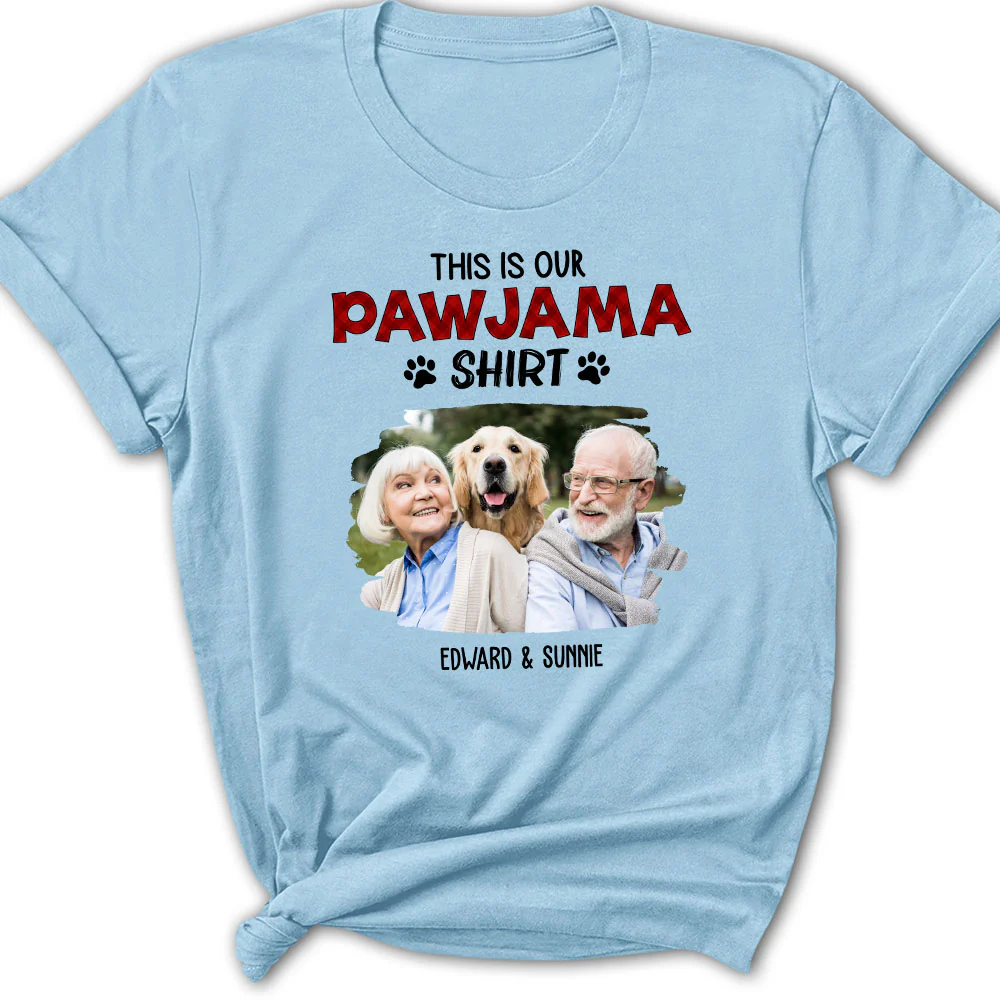 Our Pawjama Shirt New Style Photo - Personalized Custom Women's T-Shirt