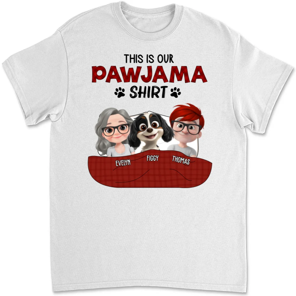 Our Pet Pawjama Shirt New Style - Personalized Custom Unisex T-Shirt - Image 5