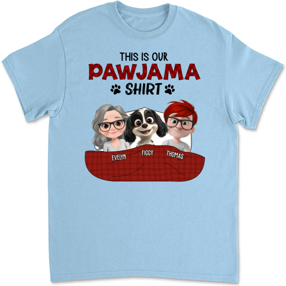 Our Pet Pawjama Shirt New Style - Personalized Custom Unisex T-Shirt - Image 7