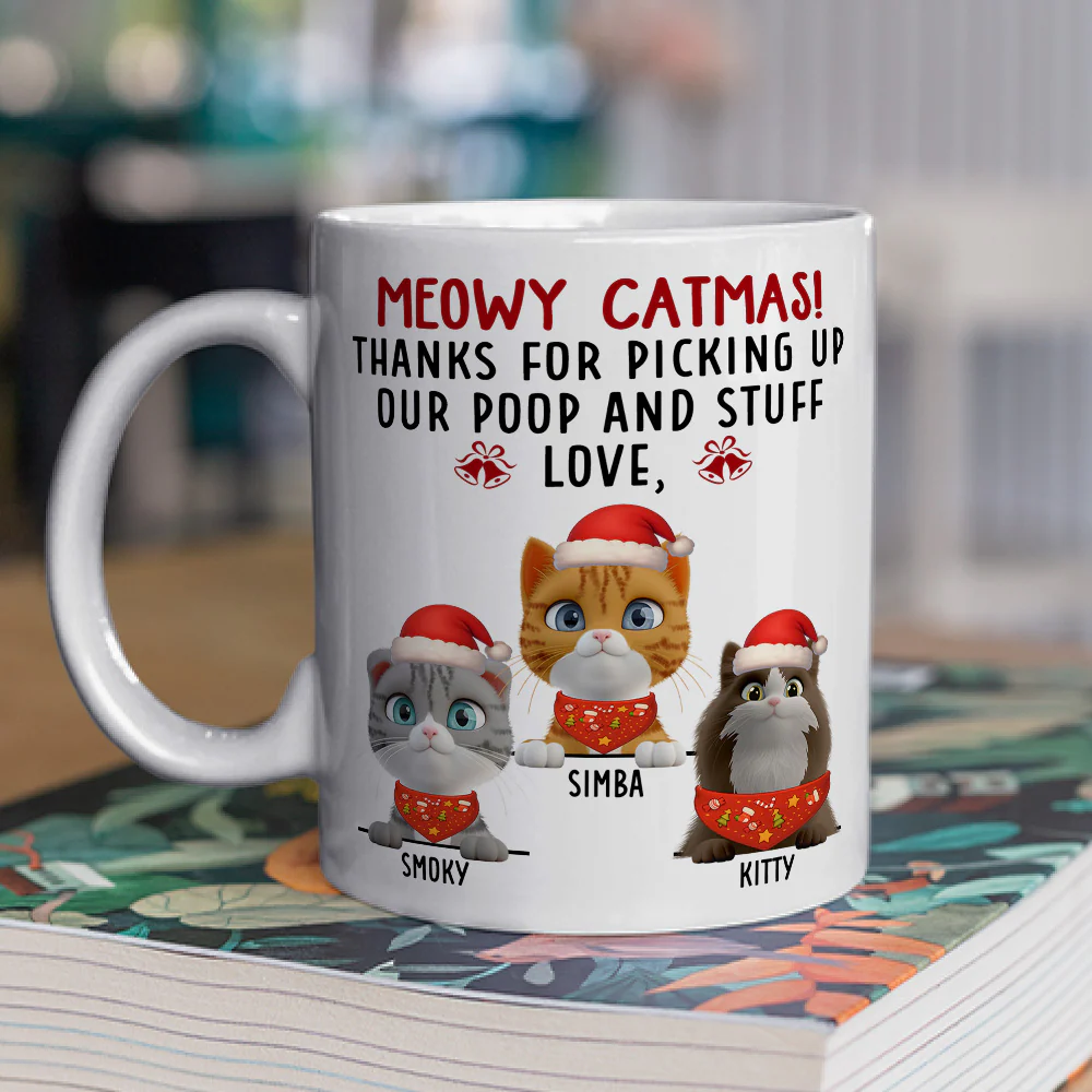 Our Poop And Stuff Ver Cat - Personalized Custom Coffee Mug - Image 2
