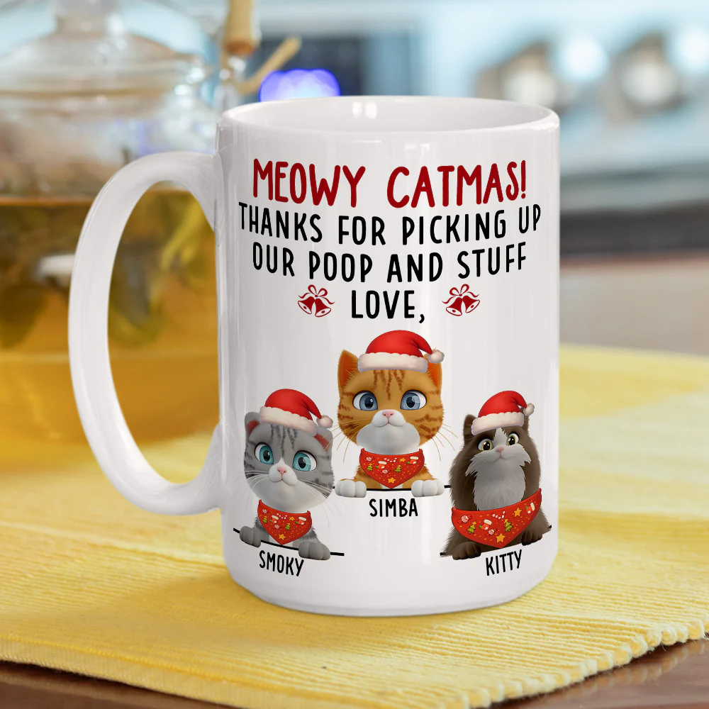 Our Poop And Stuff Ver Cat - Personalized Custom Coffee Mug - Image 3