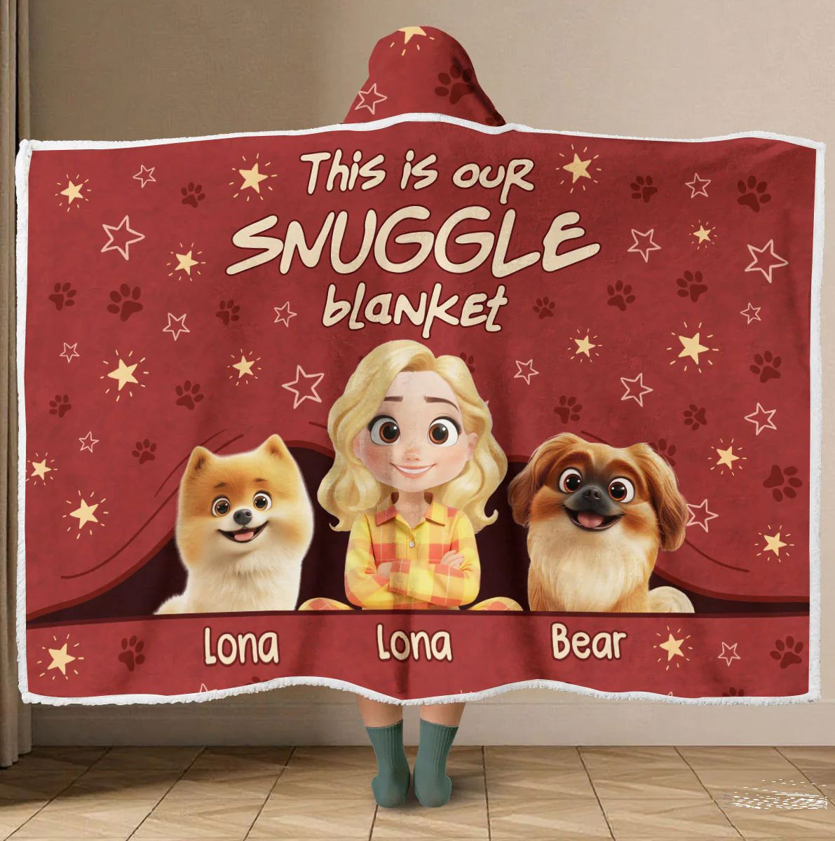 Our Snuggle Blanket - Personalized Custom Hooded Blanket