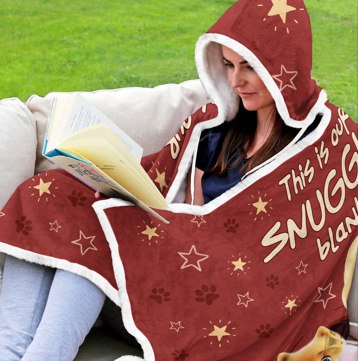 Our Snuggle Blanket - Personalized Custom Hooded Blanket - Image 2