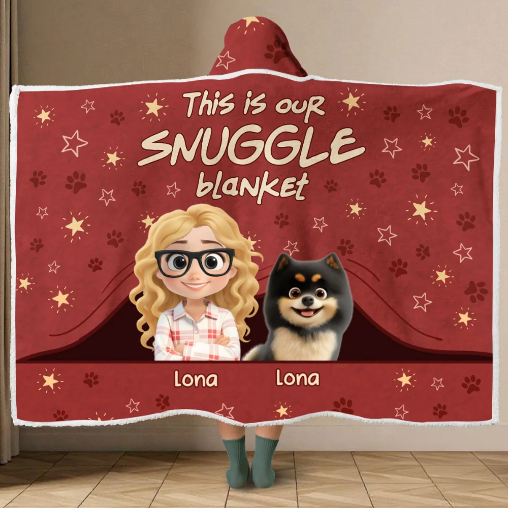 Our Snuggle Blanket - Personalized Custom Hooded Blanket - Image 6