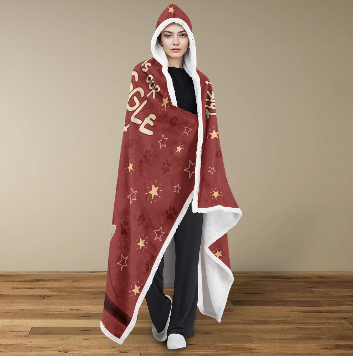 Our Snuggle Blanket Ver Cat - Personalized Custom Hooded Blanket - Image 3
