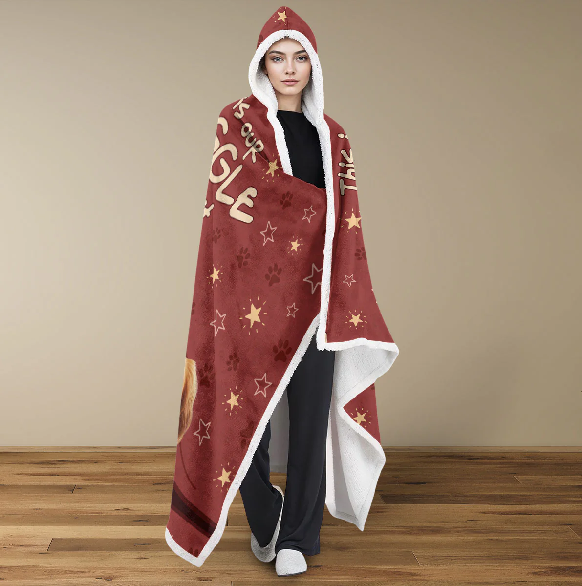 Our Snuggle Blanket Ver Pet - Personalized Custom Hooded Blanket - Image 3