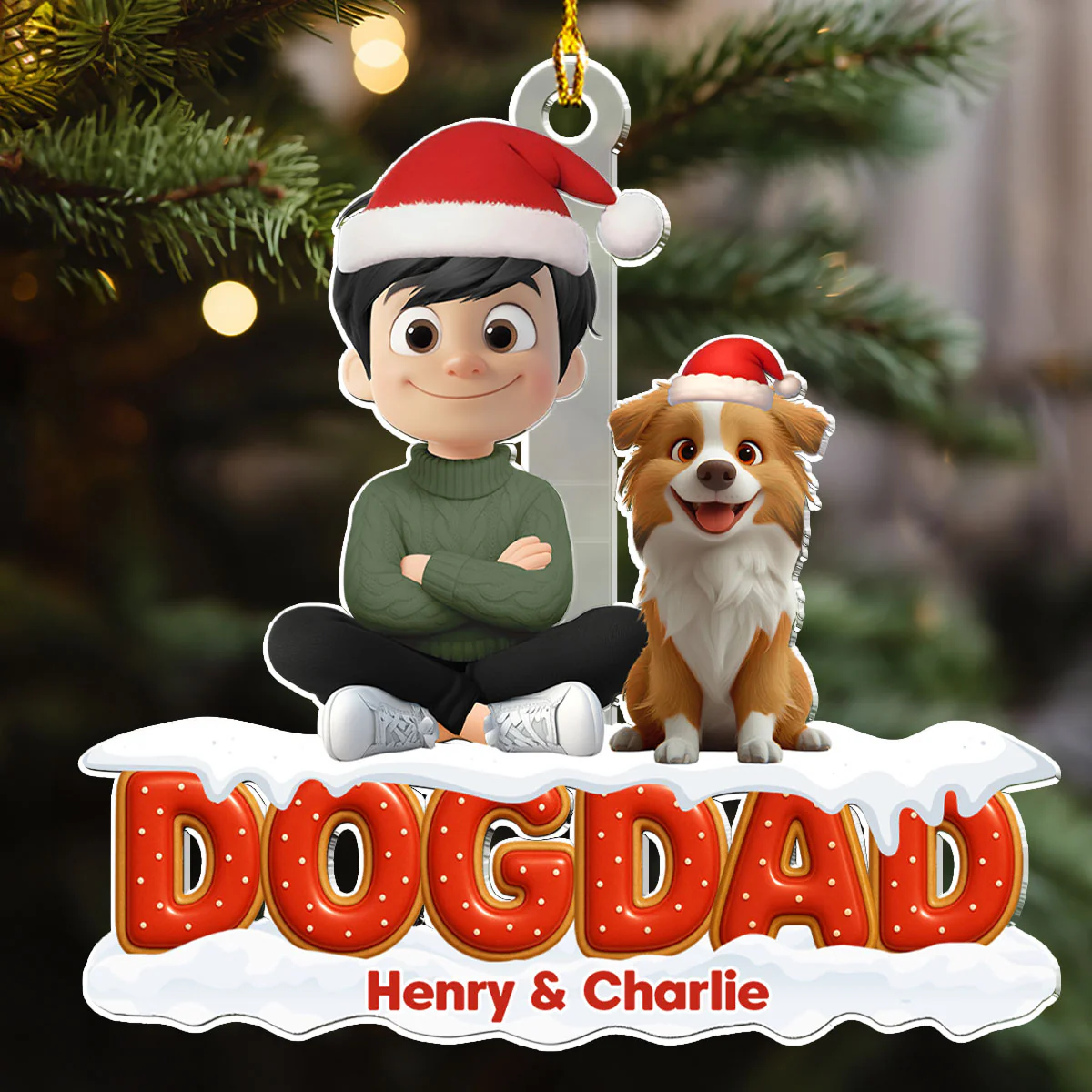 Our Unbroken Bond - Personalized Custom 3D Effect Acrylic Ornament - Image 2