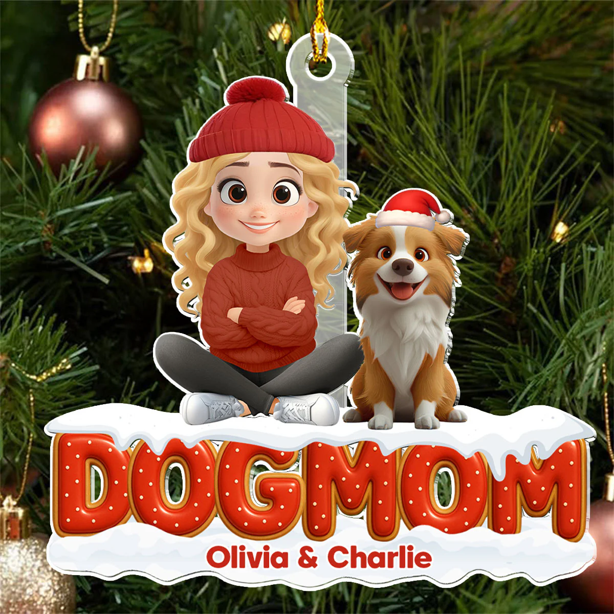 Our Unbroken Bond - Personalized Custom 3D Effect Acrylic Ornament - Image 5