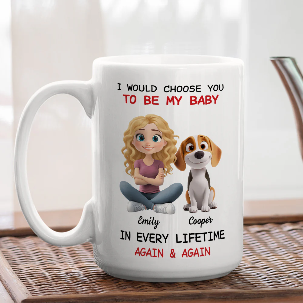 Over And Over Again - Personalized Custom Coffee Mug - Image 5