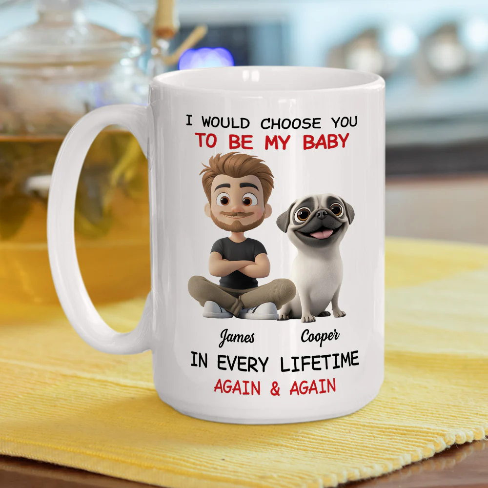 Over And Over Again - Personalized Custom Coffee Mug - Image 6