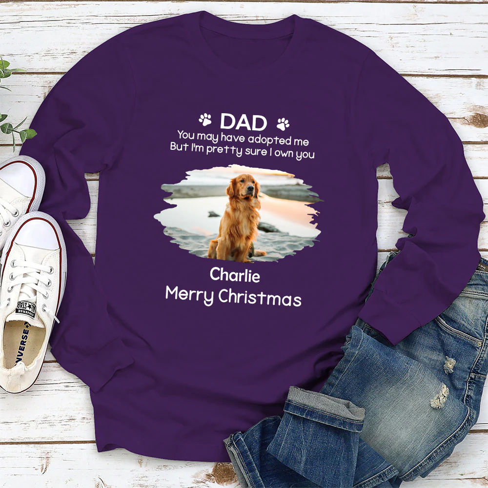 Own You For Sure Snow Ver Photo - Personalized Custom Long Sleeve T-shirt - Image 3