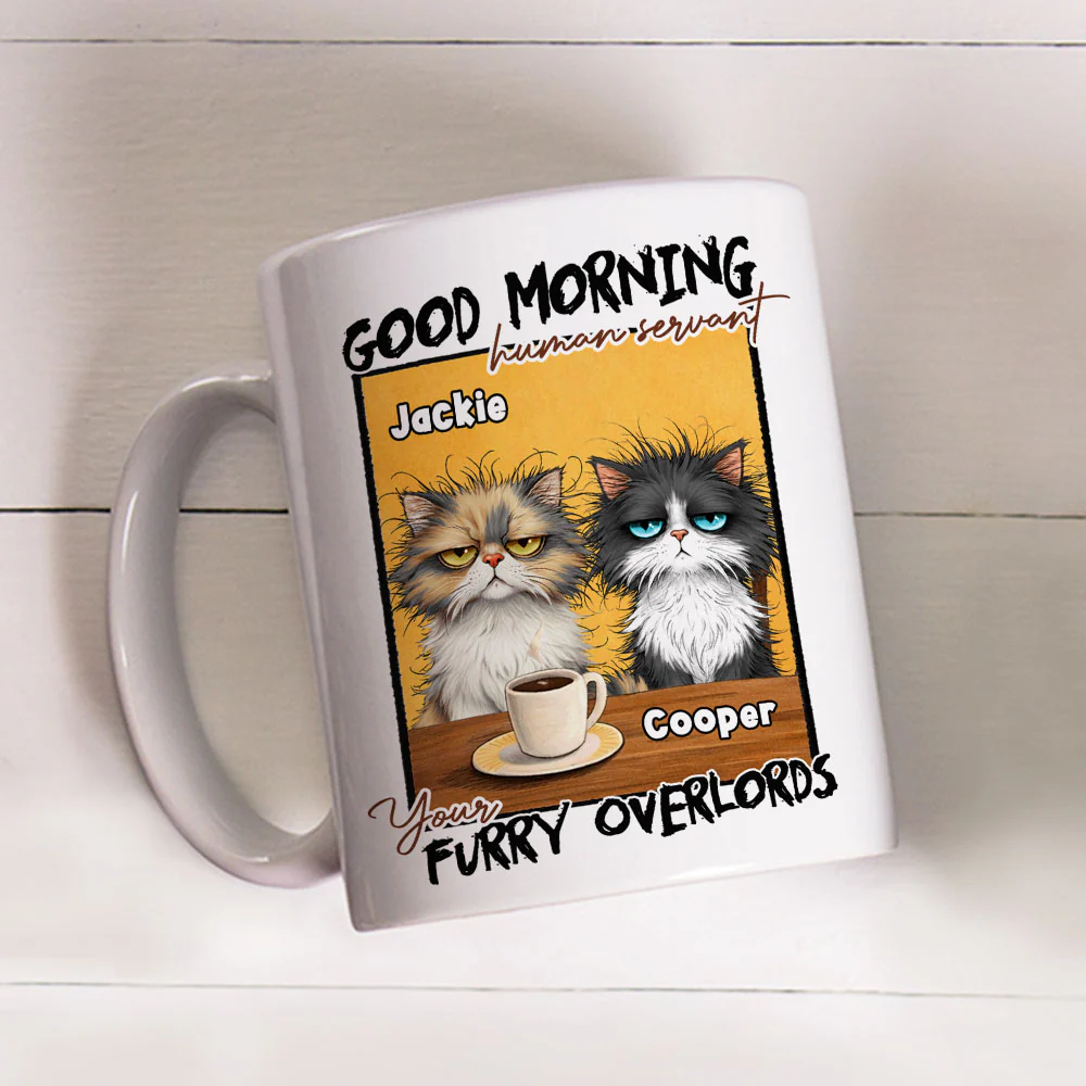 Owned By Cats - Personalized Custom Coffee Mug - Image 3