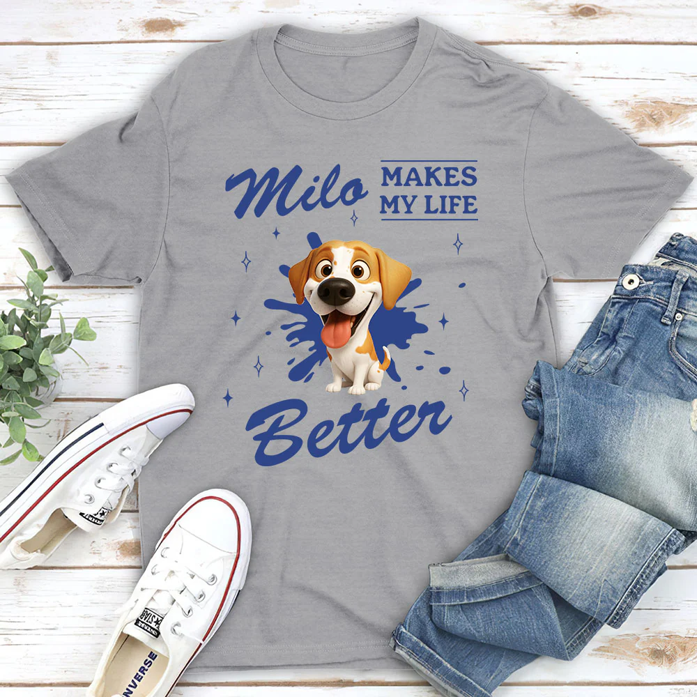 Owning To Dogs - Personalized Custom Unisex T-Shirt - Image 2
