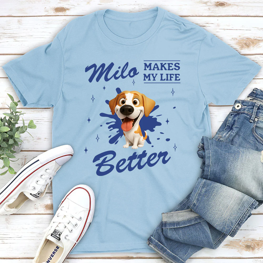 Owning To Dogs - Personalized Custom Unisex T-Shirt - Image 3