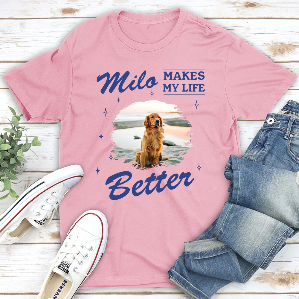 Owning To Dogs Photo - Personalized Custom Unisex T-Shirt - Image 4
