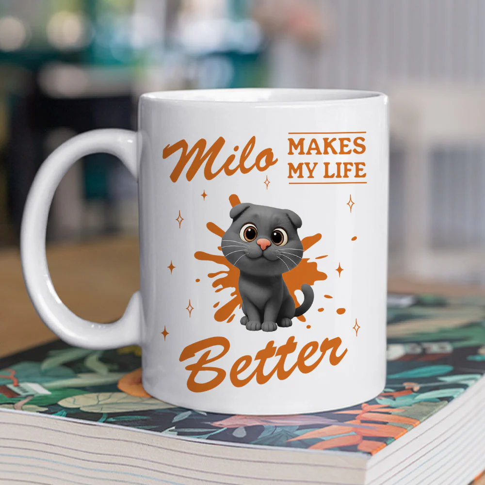 Owning To Silly Cats - Personalized Custom Coffee Mug - Image 2