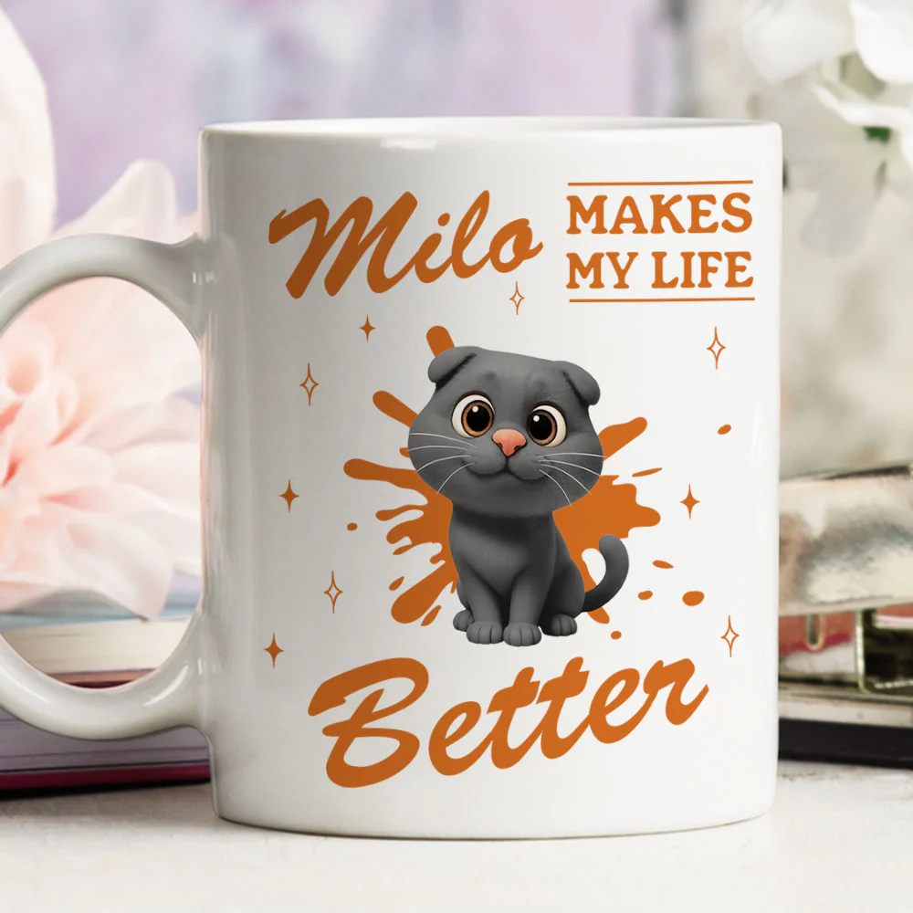 Owning To Silly Cats - Personalized Custom Coffee Mug - Image 3