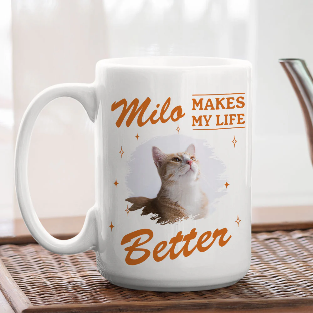 Owning To Silly Cats Photo - Personalized Custom Coffee Mug - Image 4