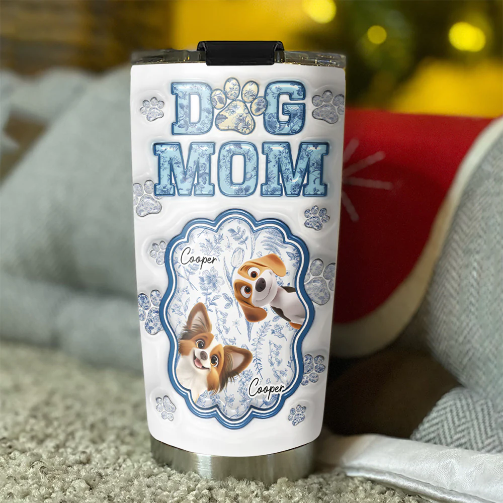 Paint Me Blue - Personalized Custom 3D Inflated Effect Tumbler - Image 3