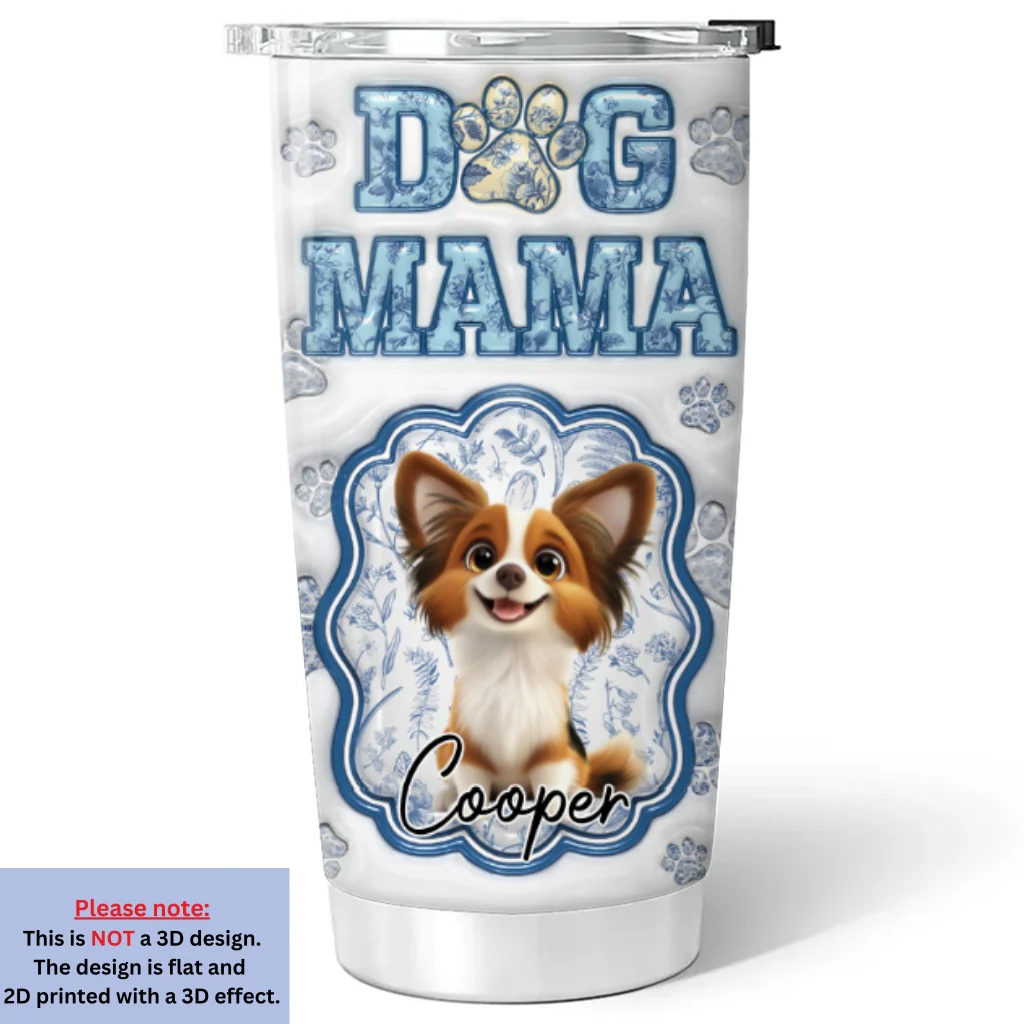Paint Me Blue - Personalized Custom 3D Inflated Effect Tumbler - Image 6