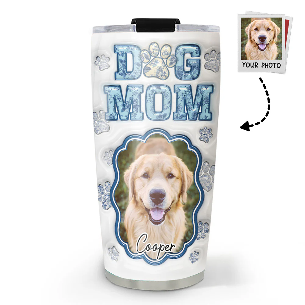 Paint Me Blue Photo - Personalized Custom 3D Inflated Effect Tumbler