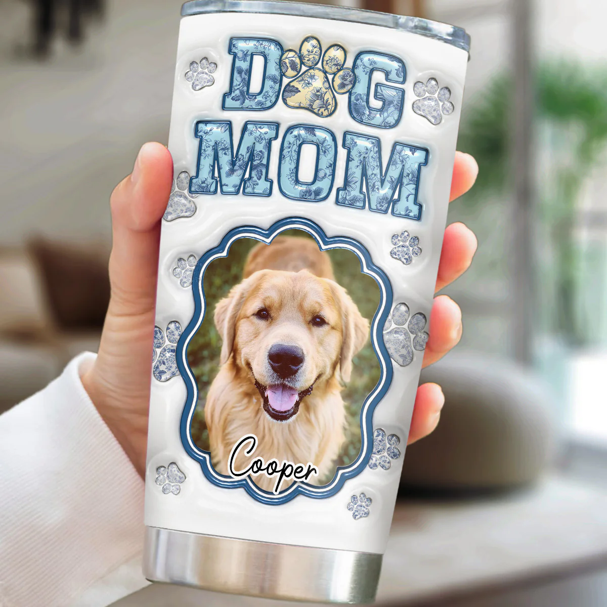Paint Me Blue Photo - Personalized Custom 3D Inflated Effect Tumbler - Image 2