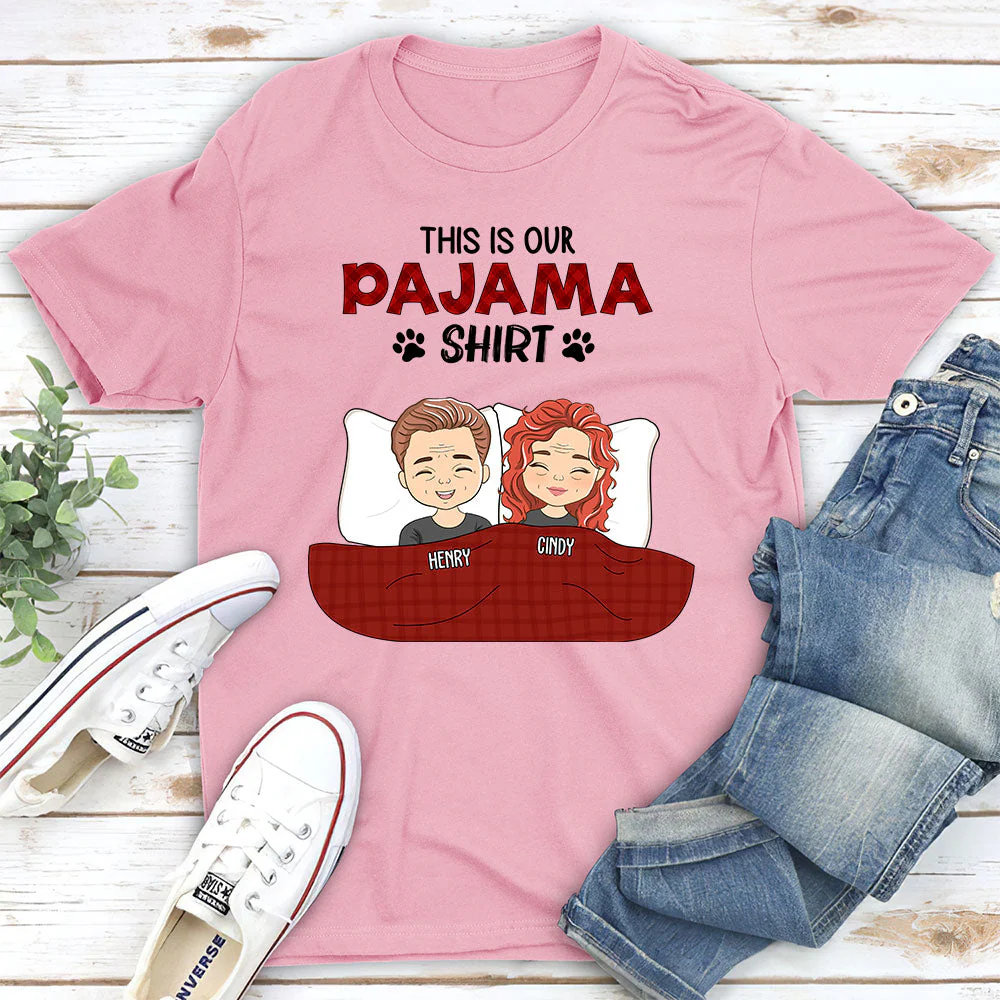 Pajama Shirt Version Couple - Personalized Custom Unisex T-shirt - Image 8